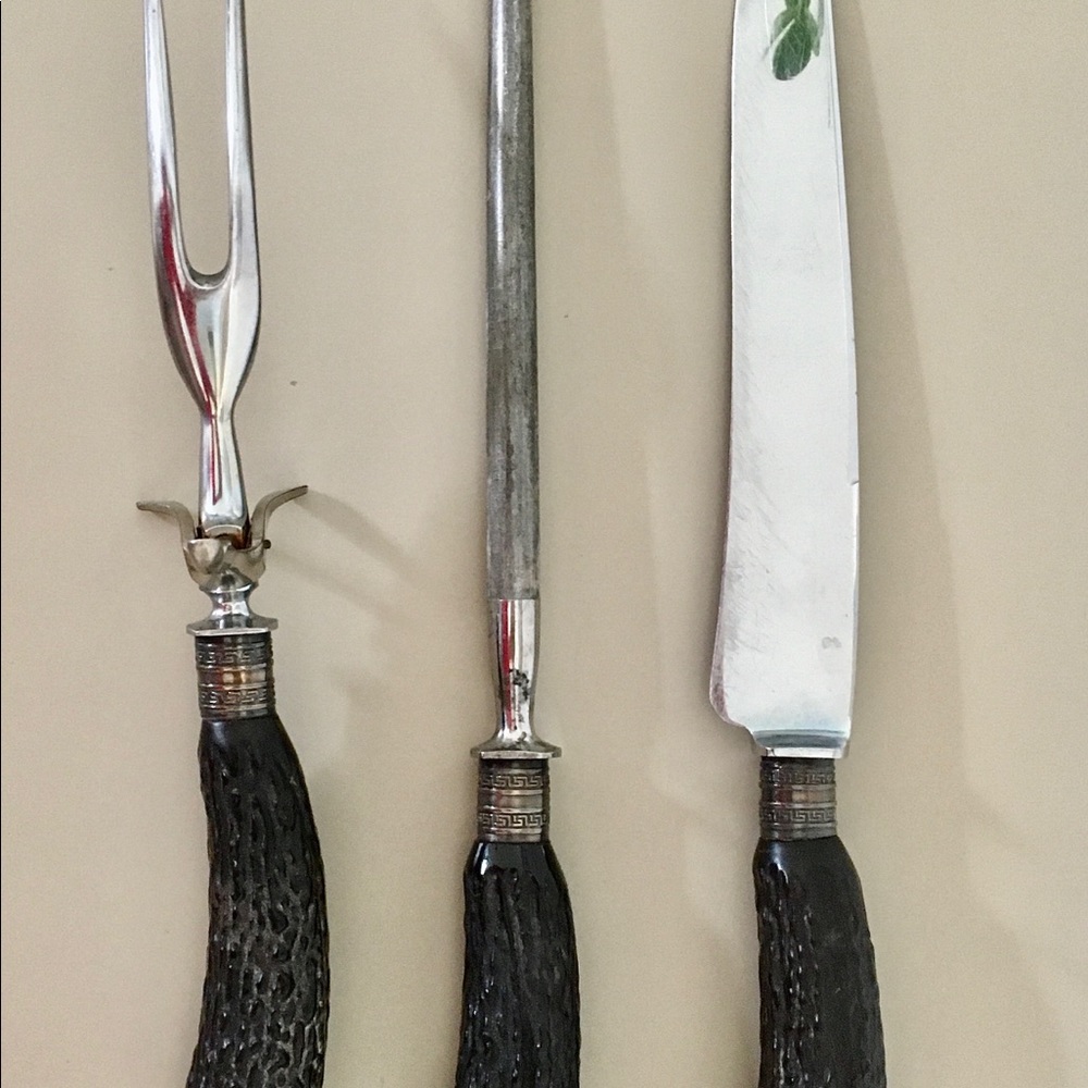 Vintage Faux Bone Handle Knife Set